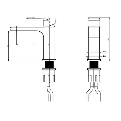 Bocchi Smart Krom Lavabo Bataryası