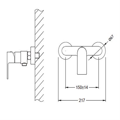 Bocchi Smart Mat Siyah Duş Bataryası