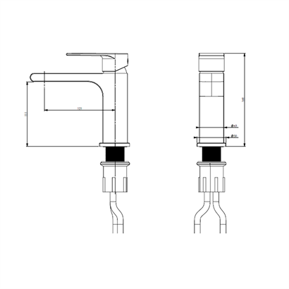 Bocchi Smart Siyah Lavabo Bataryası