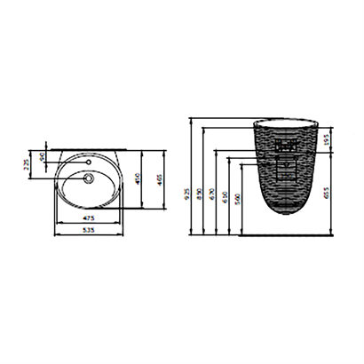 Bocchi Strata Monoblok Lavabo Parlak Mandalina Sarısı