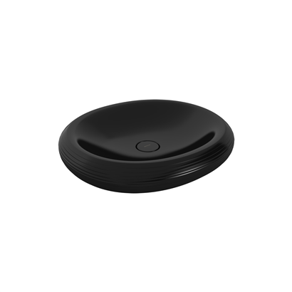 Bocchi Strata Tezgah Üstü Lavabo 49 cm Parlak Siyah