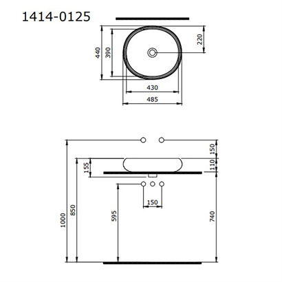 Bocchi Strata Tezgah Üstü Lavabo 49 cm P. Mandalina Sarısı