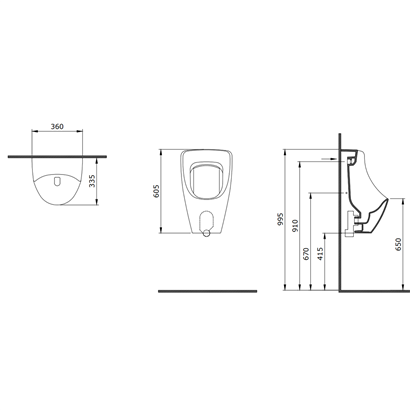 Bocchi Taormina Arch Pisuvar Arkadan Su Girişli Parlak Beyaz