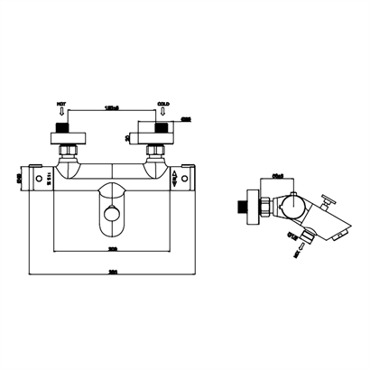 Bocchi THERMOTEC Termostatik Banyo Bataryası