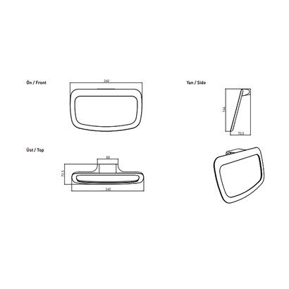 Bocchi Trıeste Havluluk Yuvarlak 240 Mm Krom
