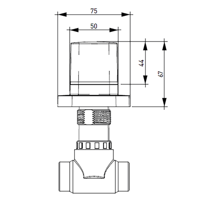 Bocchi TULA Krom Ankastre Stop Valf, Kare Rozet