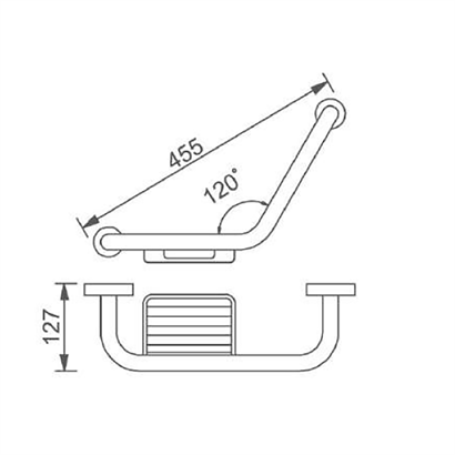 Bocchi Tutunma Barı Açılı Sabunluklu 455 Mm Krom