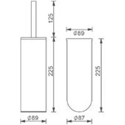 Bocchi Tuvalet Fırçalık Yerden  Krom
