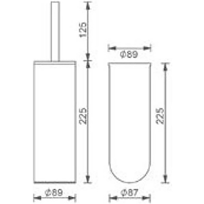 Bocchi Tuvalet Fırçalık Yerden  Mat Siyah