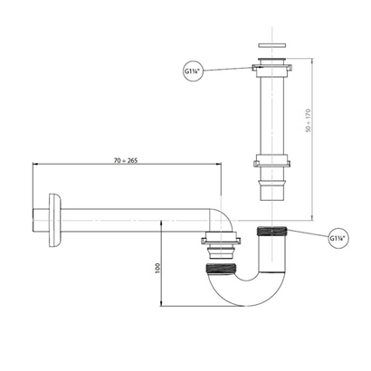Bocchi U Tipi Abs Lavabo Sifonu 6180-0004