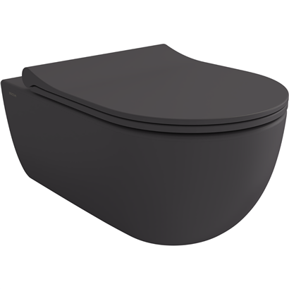 Bocchi V Tondo Rimless Asma Klozet Mat Antrasit (Klozet Kapağı Hariçtir) 