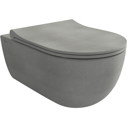 Bocchi V Tondo Rimless Asma Klozet Mat Beton (Klozet Kapağı Hariçtir) 