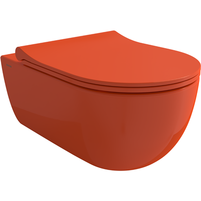 Bocchi V Tondo Rimless Asma Klozet Parlak Turuncu (Klozet Kapağı Hariçtir) 