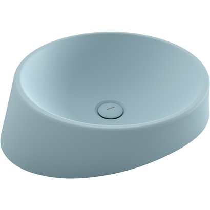Bocchi Venezia 56 cm Çanak Lavabo Mat Buz Mavisi