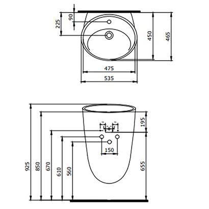 Bocchi Venezia Asma Monoblok Lavabo Mat Gri