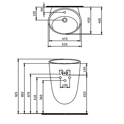 Bocchi Venezia Asma Monoblok Lavabo Mat Petrol Mavisi