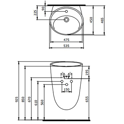 Bocchi Venezia Asma Monoblok Lavabo Mat Kahve
