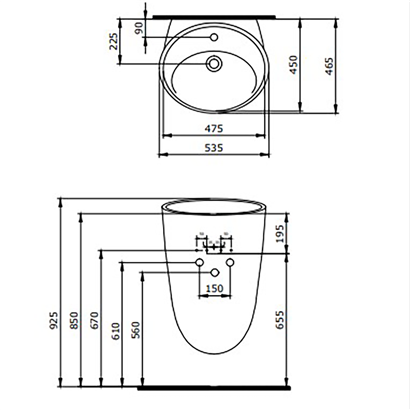 Bocchi Venezia Asma Monoblok Lavabo Mat Mint Yeşil