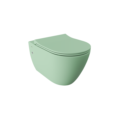 Bocchi Venezia Rimless Asma Klozet Mat Mint Yeşil (Klozet Kapağı Hariçtir) 