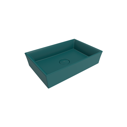 Bocchi Vessel 56 cm Dikdörtgen Lavabo Mat Petrol Mavisi