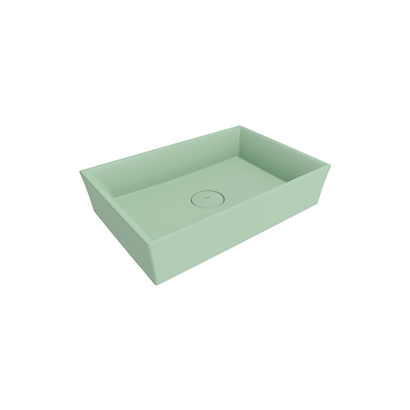 Bocchi Vessel 56 cm Dikdörtgen Mat Mint Yeşil Lavabo