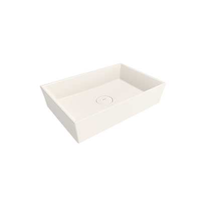 Bocchi Vessel 56 cm Dikdörtgen Parlak Bisküvi Lavabo