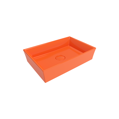 Bocchi Vessel 56 cm Dikdörtgen Parlak Turuncu Lavabo