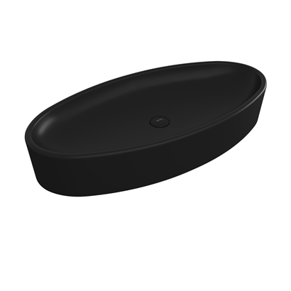 Bocchi Vessel Elips Çanak Lavabo 85 cm Mat Siyah