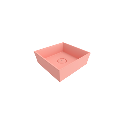 Bocchi Vessel Kare Tezgah Üstü Lavabo 38 cm Mat Somon
