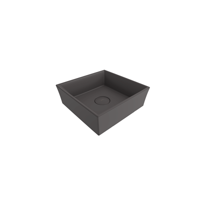 Bocchi Vessel Kare Tezgah Üstü Lavabo 38 cm Mat Antrasit