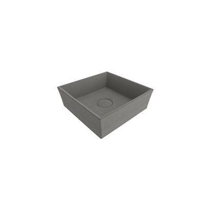 Bocchi Vessel Kare Tezgah Üstü Lavabo 38 cm Mat Beton
