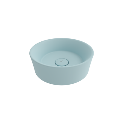 Bocchi Vessel Yuvarlak Çanak Lavabo 38 cm Mat Buz Mavisi