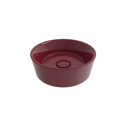 Bocchi Vessel Yuvarlak Çanak Lavabo 38 cm P.Burgonya Bordosu