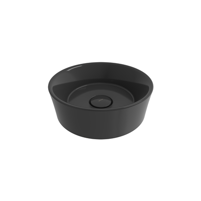 Bocchi Vessel Yuvarlak Çanak Lavabo 38 cm Parlak Siyah