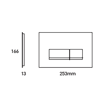 Bocchi Vivente Cam Metal Kumanda Paneli, Beyaz