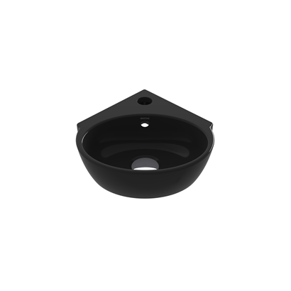 Bocci Taromina Arch Köşe Lavabo 30 cm Parlak Siyah