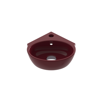 Bocci Taromina Arch Köşe Lavabo 30 cm Parlak Burgonya Bordosu