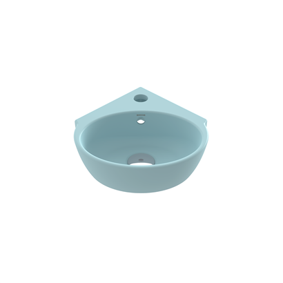 Bocci Taromina Arch Köşe Lavabo 30 cm Mat Buz Mavisi