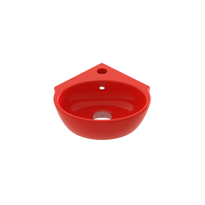 Bocci Taromina Arch Köşe Lavabo 30 cm Parlak Kırmızı