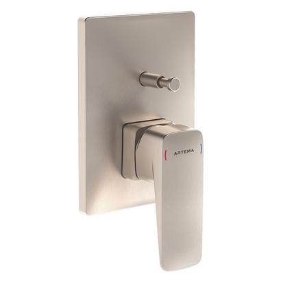 Artema Root Square Ankastre Banyo Bataryası (Sıva Üstü Grubu) Fırçalı Nikel