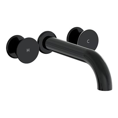 Vitra Liquid Ankastre Lavabo Bataryası Uzun, Parlak Siyah