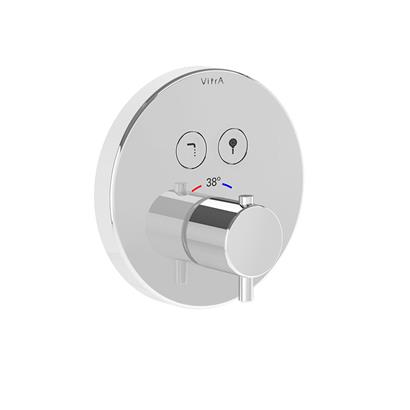 Artema AquaHeat Aquacontrol Round Ankastre Termostatik Banyo Bataryası (Sıva Üstü Grubu) Krom