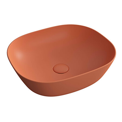 Vitra Plural 45 Cm Mat Terra Rosa Kare Alçak Çanak Lavabo