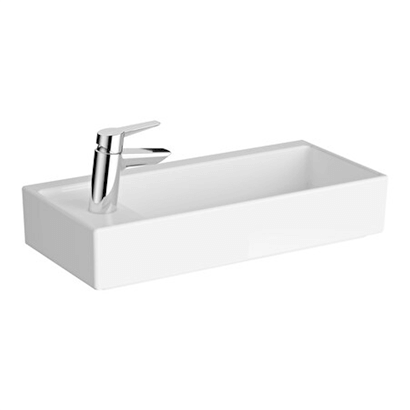 Vitra Archiplan Dar Soldan Armatürlü Lavabo 60 Cm, Beyaz