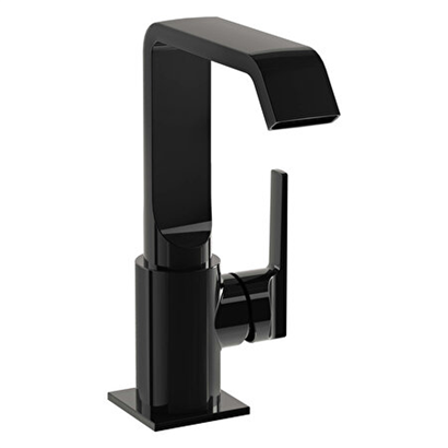 Vitra Suit Lavabo Bataryası Yandan Parlak Siyah