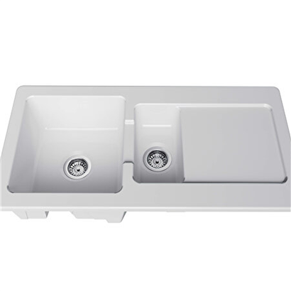 Vitra Arkitekt Damlalıklı 1,5 Gözlü Eviye, 100 Cm