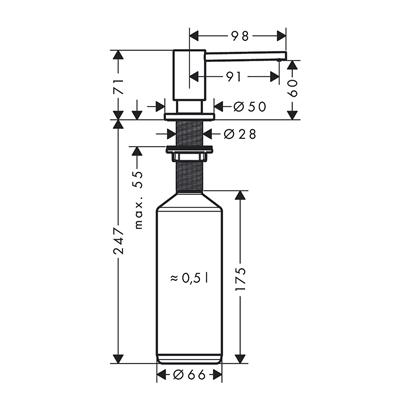 HansGrohe A41 Sıvı Sabunluk - 40438000