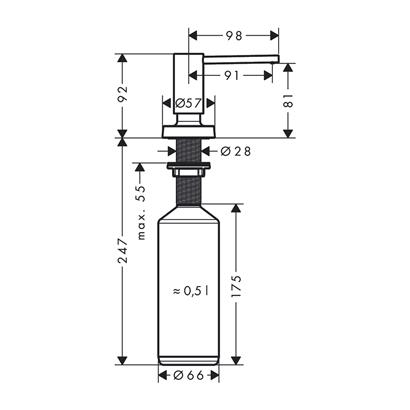 HansGrohe A51 Sıvı Sabunluk - 40448800