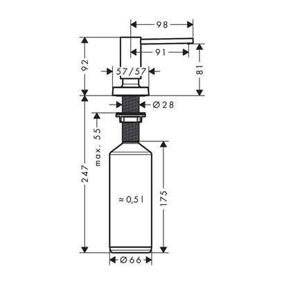 HansGrohe A71 Sıvı Sabunluk - 40468000