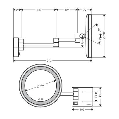 HansGrohe Addstoris Makyaj Aynası - 41790000